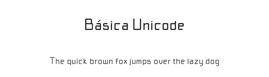 Básica Unicode by Juan Casco — Sans Serif Font