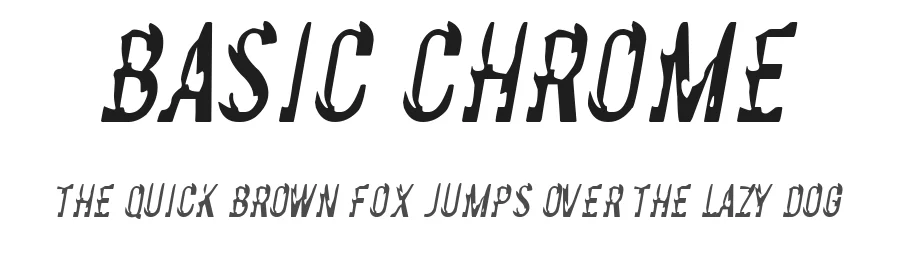 Basic Chrome by Xerographer Fonts — Decorative Font