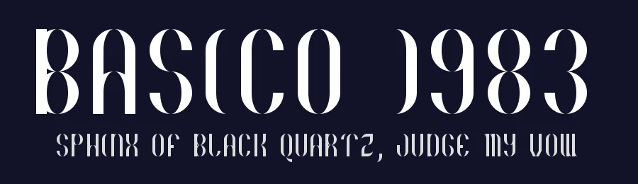 Basico 1983 by Geronimo Font Studios — Decorative Font — thumbnail 2