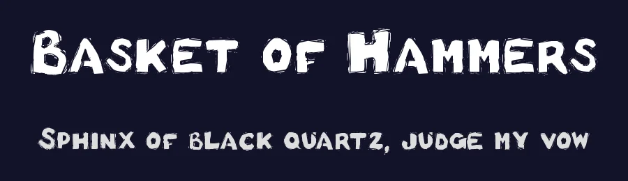 Basket of Hammers by !Exclamachine Type Foundry — Decorative Font — thumbnail 2
