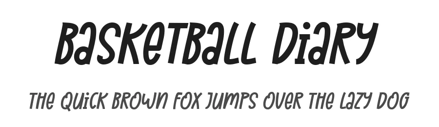 Basketball Diary by epiclinez — Decorative Font