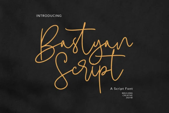 Bastyan Script Font by Maulana Creative — Script Handwritten Font