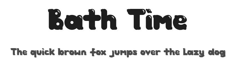 Bath Time by jofiane — Decorative Font