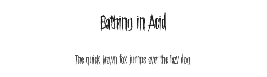 Bathing in Acid by Xerographer Fonts — Decorative Font