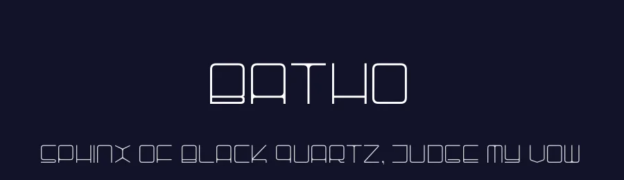 Batho by Paolo Batori — Display Font — thumbnail 2