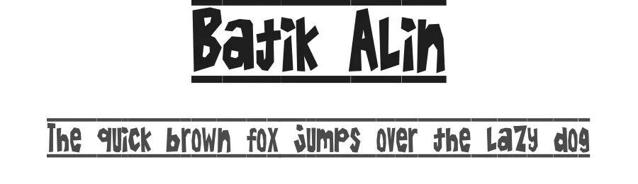 Batik Alin by Haslinda Adnan — Decorative Font