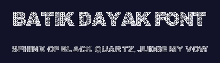 Batik Dayak Font by Galeri Soekarno — Decorative Font — thumbnail 2