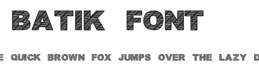 Batik Font 1