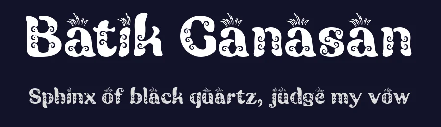 Batik Ganasan by Andry Andriansyah — Decorative Font — thumbnail 2
