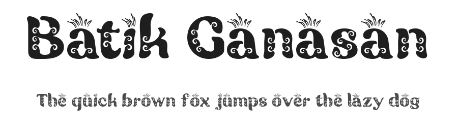 Batik Ganasan by Andry Andriansyah β Decorative Font