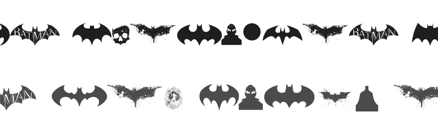 Batman Evolution Logo by Gersan Borge A β Dingbats Font