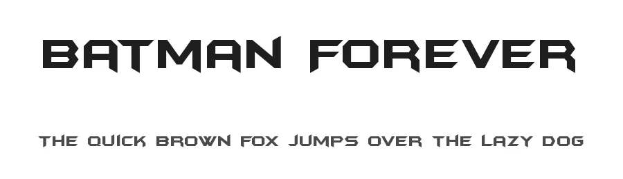 Batman Forever — Display Font