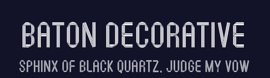Baton Decorative by stephenflagg — Decorative Font — thumbnail 2