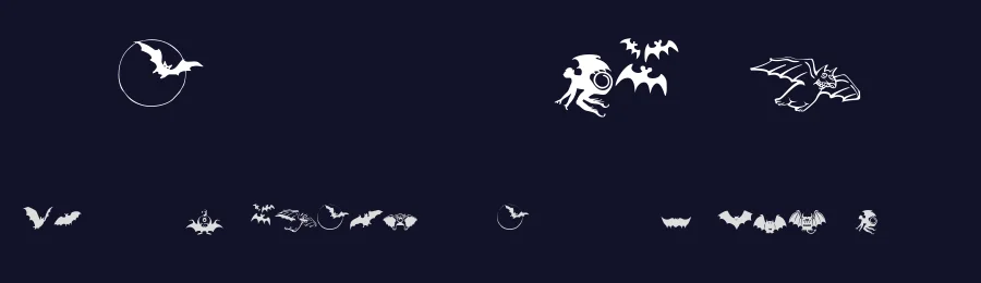 Bats Symbols by Tim Johnson — Dingbats Font — thumbnail 2