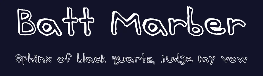Batt Marber by Xerographer Fonts — Decorative Font — thumbnail 2