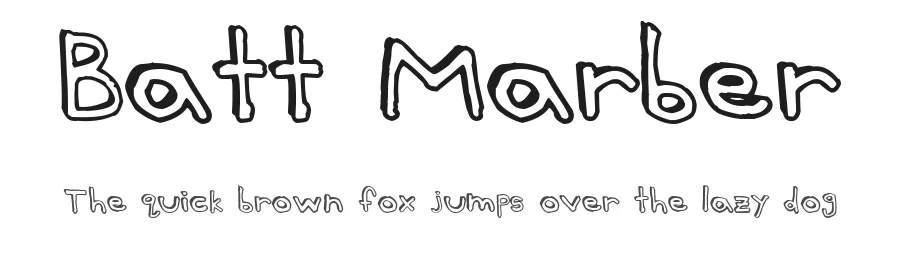 Batt Marber by Xerographer Fonts โ Decorative Font