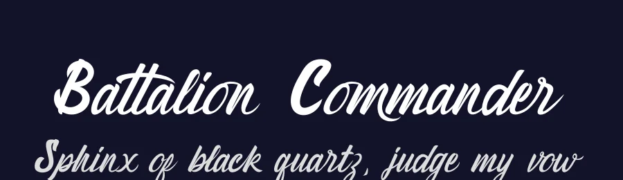 Battalion Commander by Kong Font — Script Handwritten Font — thumbnail 2