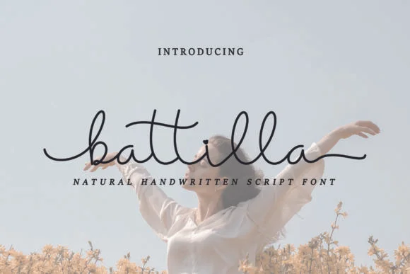 Battilla Font by tinyhandletter — Script Handwritten Font