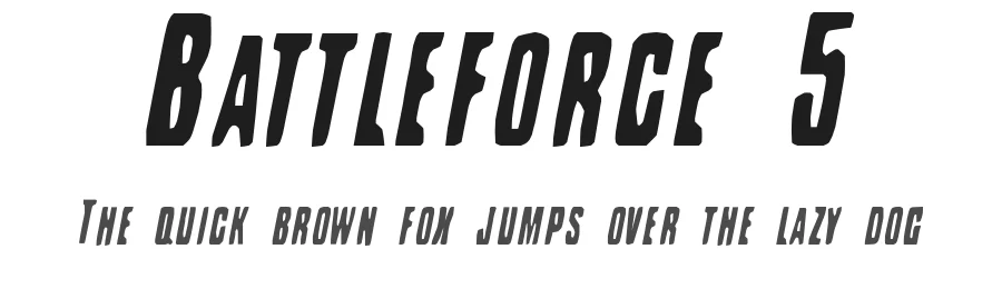 Battleforce 5 by SpideRaYsfoNtS — Decorative Font