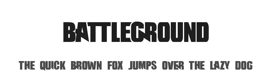 Battleground by Jayde Garrow — Display Font