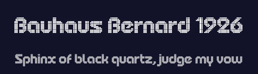 Bauhaus Bernard 1926 by Damien Gosset — Display Font — thumbnail 2