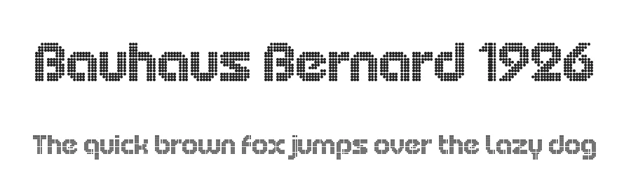 Bauhaus Bernard 1926 by Damien Gosset โ Display Font