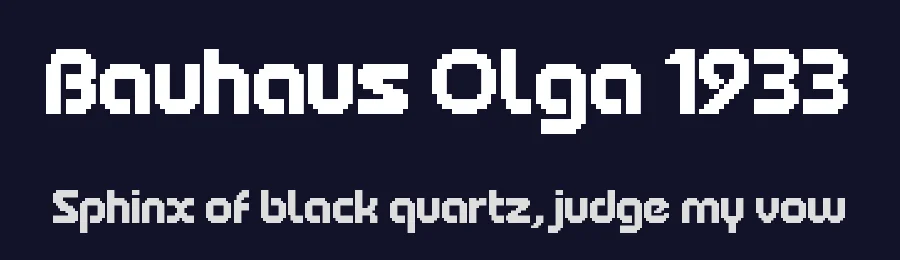 Bauhaus Olga 1933 by Damien Gosset — Display Font — thumbnail 2