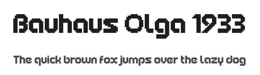 Bauhaus Olga 1933 by Damien Gosset — Display Font