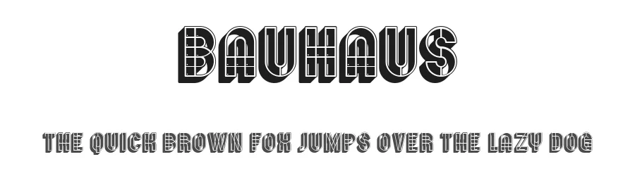 Bauhaus by Vladimir Nikolic — Decorative Font