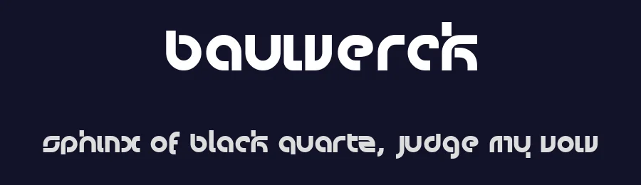 Bauwerck by Rob "Yoozer" Janssen — Display Font — thumbnail 2