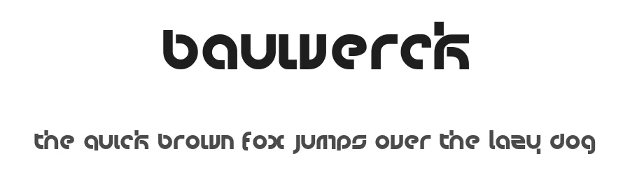 Bauwerck by Rob "Yoozer" Janssen — Display Font