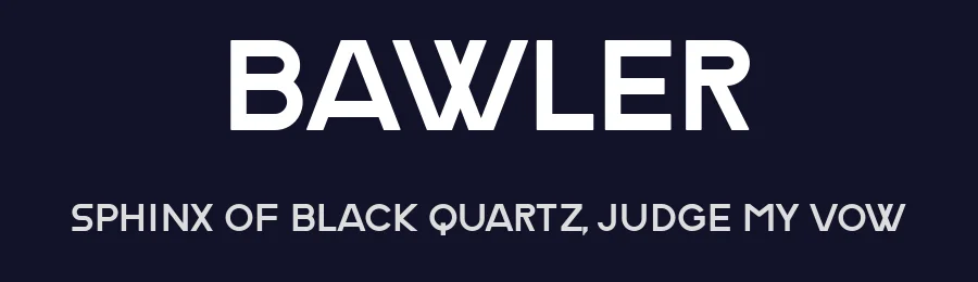 Bawler by Vladimir Nikolic — Sans Serif Font — thumbnail 2