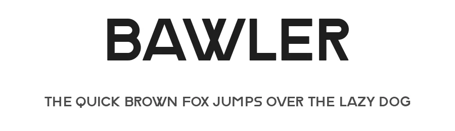 Bawler by Vladimir Nikolic β Sans Serif Font