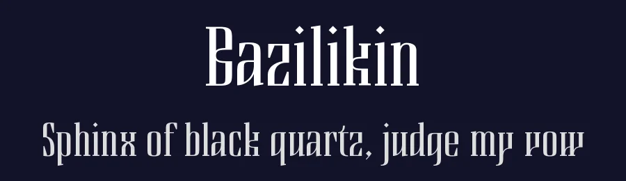 Bazilikin by YTY Digital TypeFoundry — Decorative Font — thumbnail 2