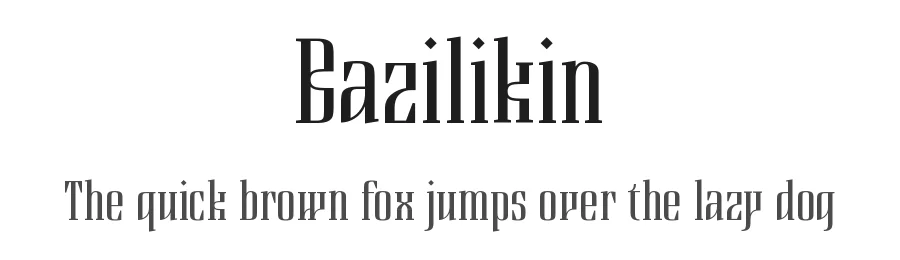 Bazilikin by YTY Digital TypeFoundry — Decorative Font