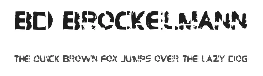 BD Brockelmann by Büro Destruct — Decorative Font