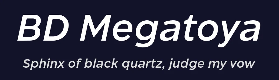 BD Megatoya by Balibilly Design — Sans Serif Font — thumbnail 2