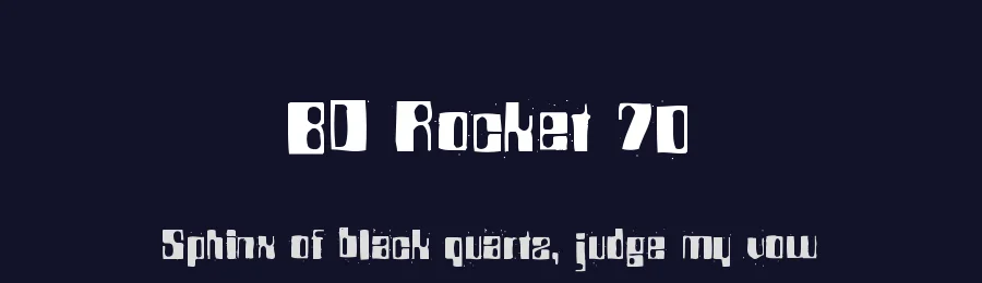 BD Rocket 70 by Büro Destruct — Display Font — thumbnail 2