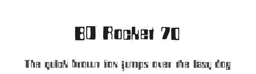 BD Rocket 70 by Büro Destruct — Display Font