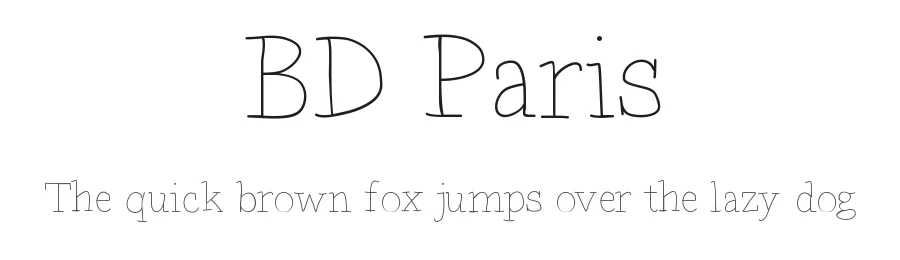 BD Paris by Britt Douglas β Script Handwritten Font