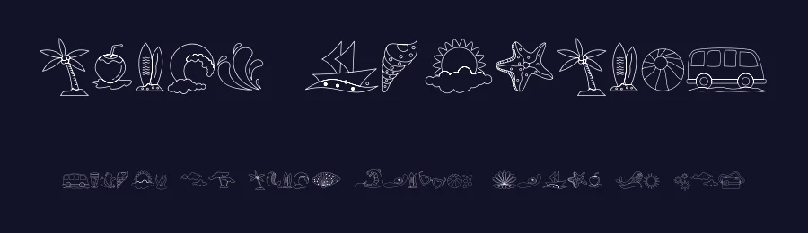 Beach Dingbats by Edy Wiyono — Dingbats Font — thumbnail 2