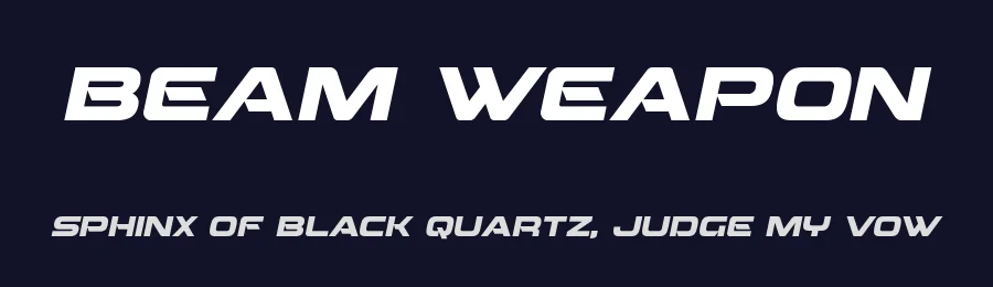Beam Weapon by Iconian Fonts — Display Font — thumbnail 2