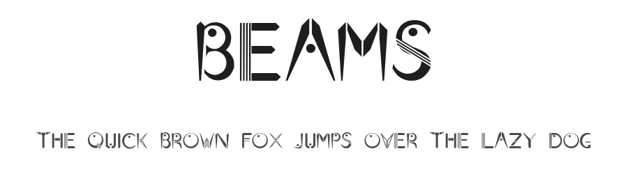 Beams by Austin Perri — Decorative Font