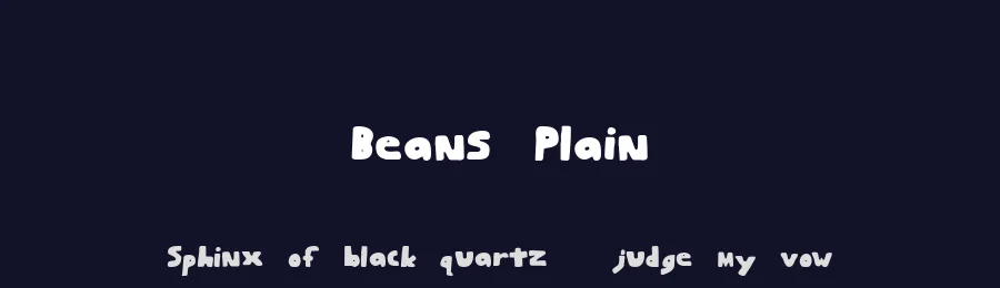 Beans Plain by Bionic Type — Decorative Font — thumbnail 2