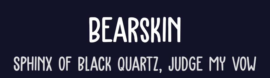 Bearskin by Hanoded — Decorative Font — thumbnail 2