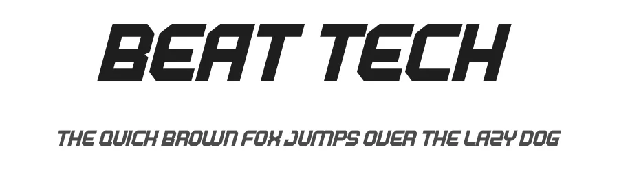 Beat Tech by Gilang Ternadho — Display Font