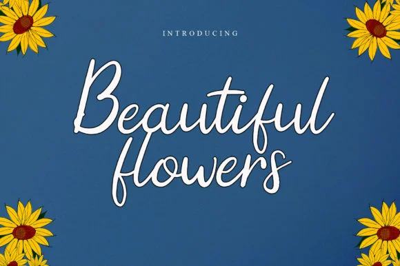 Beatiful Flowers Font by najmustsaqib.creator — Script Handwritten Font