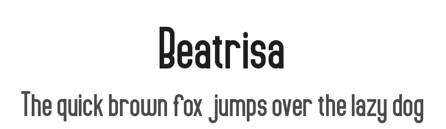 Beatrisa by Kong Font — Sans Serif Font