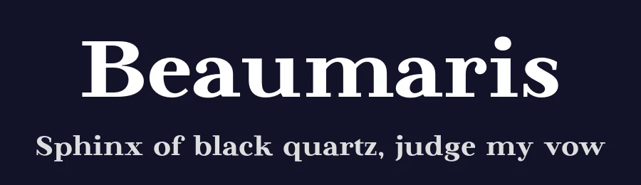 Beaumaris by Roland Huse Design — Serif Font — thumbnail 2