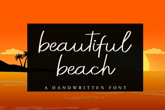 Beautiful Beach Font by najmustsaqib.creator — Script Handwritten Font